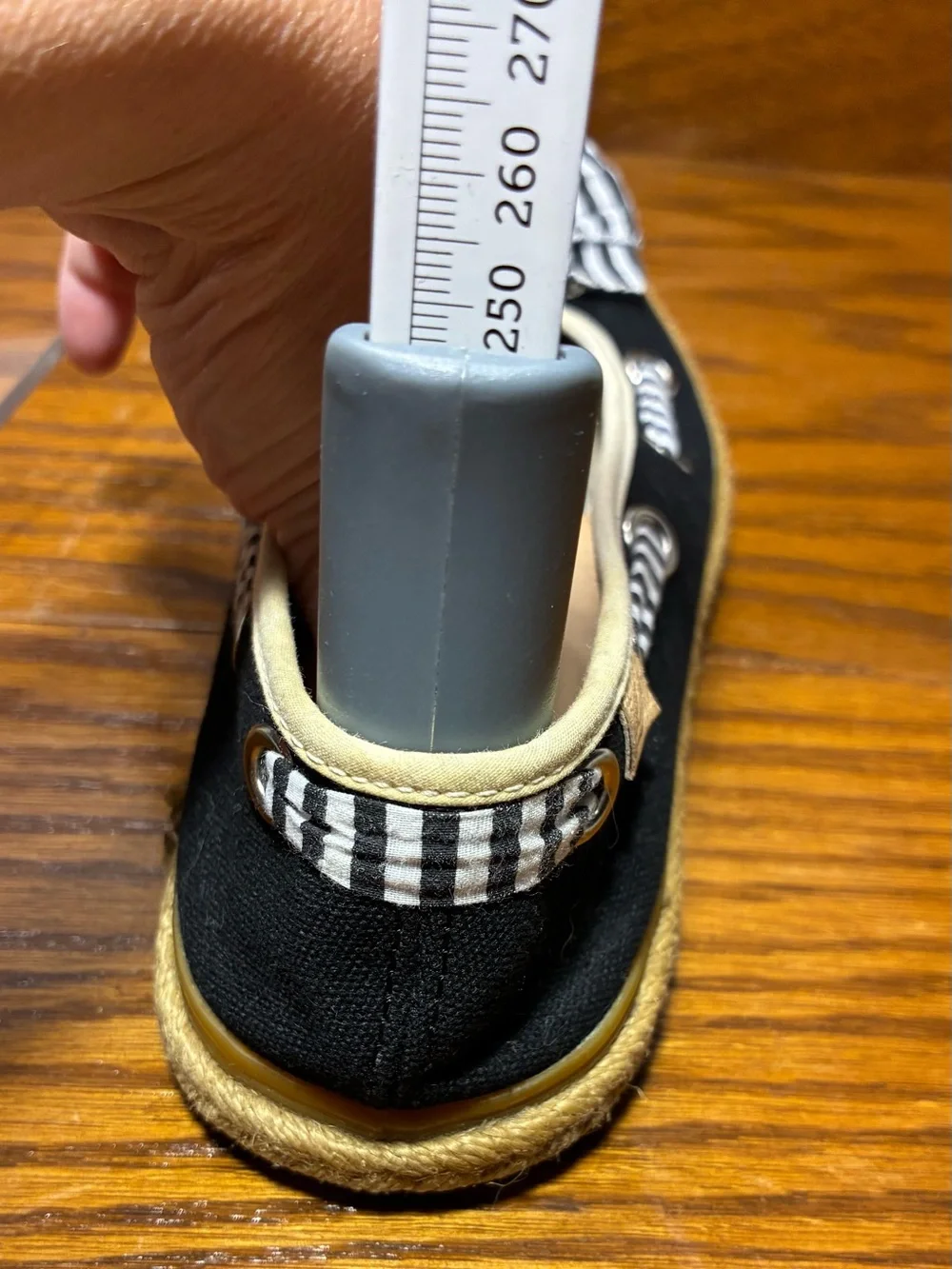 Sperry Striped Bow Canvas Espadrille Boat Flats Navy Size 8